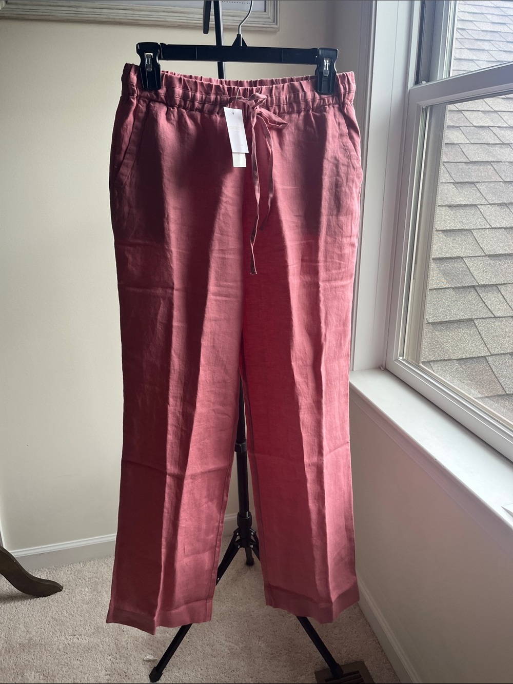 Charter Club Relaxed Wide-Leg Drawstring Pants in Rose